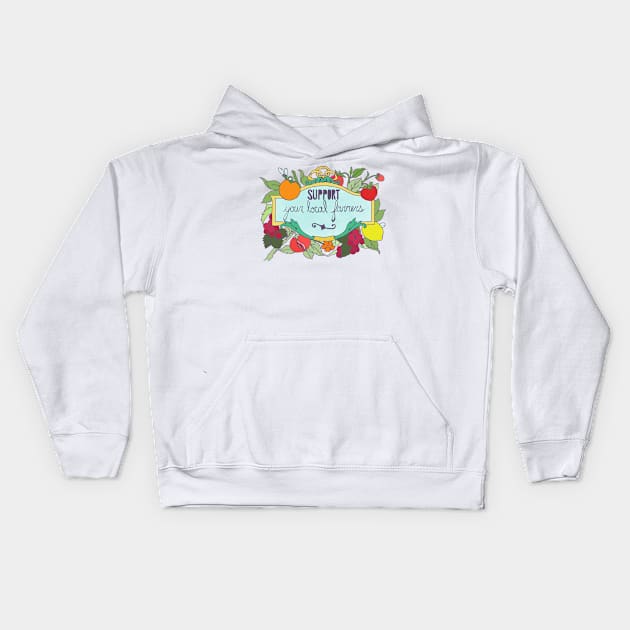 Support Your Local Farmers Kids Hoodie by FabulouslyFeminist